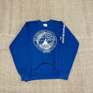 Vintage Galapagos Islands sweatshirt mens medium blue 1990s Australia seal